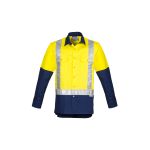 Mens Hi Vis Industrial L/S Shirt - Shoulder Taped