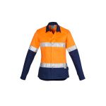 Womens Hi Vis Industrial L/S Shirt - Hoop Taped
