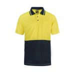 Hi Vis S/S Cotton Back Polo With Pocket
