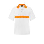 Food Industry S/S Jacshirt With Contrast Collar And Chestband