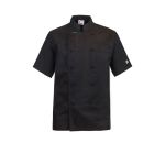 Lightweight Executive Black Chefs Jacket - Short Sleeve