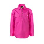 Kids Lightweight L/S Closed Front Cotton Work Shirt