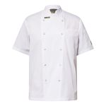 Lightweight Executive White Chefs Jacket - Short Sleeve With Press Studs