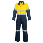 Hi Vis Cotton Coveralls With Reflective Tape