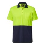 Hi Vis Lightweight Micromesh S/S Polo with Pocket