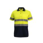 Hi Vis S/S Micromesh Polo With Pocket And Reflective Tape