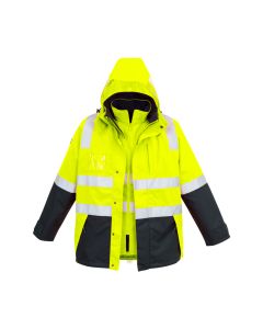 Mens Hi Vis 4 In 1 Waterproof Jacket