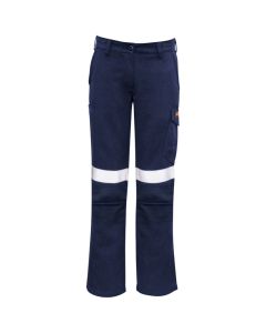 Womens Orange Flame Taped Cargo Pant