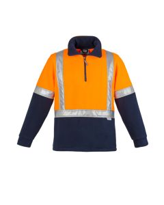 Mens Hi Vis Polar Fleece Pullover - Shoulder Taped