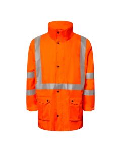 Hi Vis Waterproof Shell Jacket With X Pattern Tape - NSW Rail Compliant