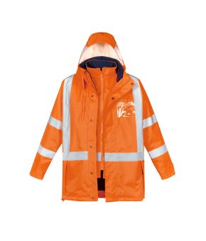 Mens Hi Vis X Back 4 In 1 Waterproof Jacket