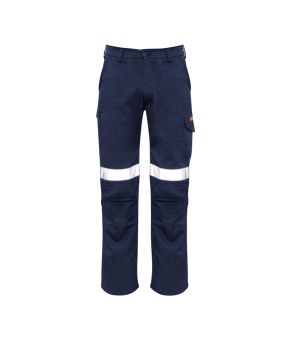 Mens Orange Flame Taped Cargo Pant (Stout)