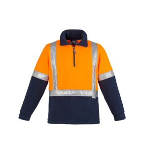 Mens Hi Vis Polar Fleece Pullover - Shoulder Taped