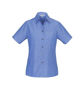 Wrinkle Free Chambray Womens S/S Shirt
