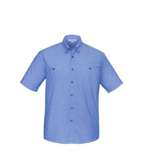 Wrinkle Free Chambray Mens S/S Shirt