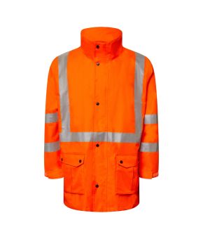 Hi Vis 4-in-1 Waterproof Jacket With X Pattern Tape - NSW Rail Compliant