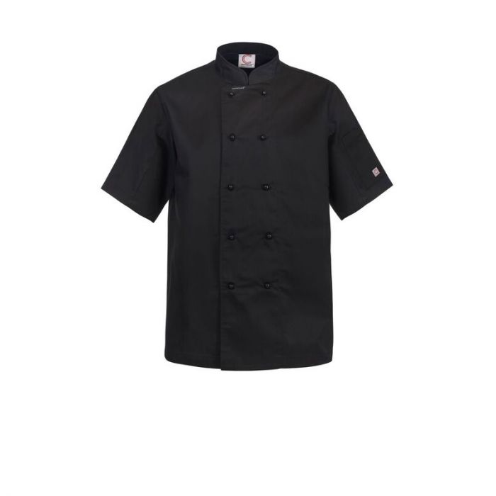 Classic Black Chefs Jacket Short Sleeve