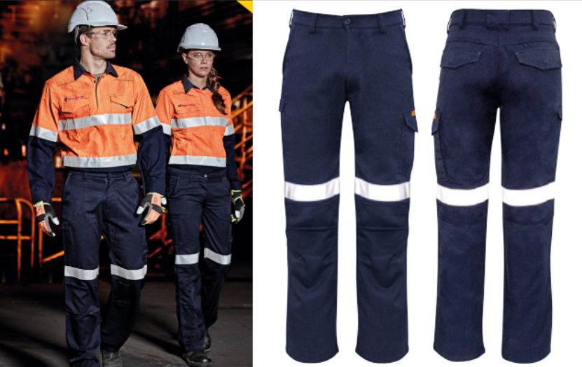 Syzmik orange flame taped cargo pants